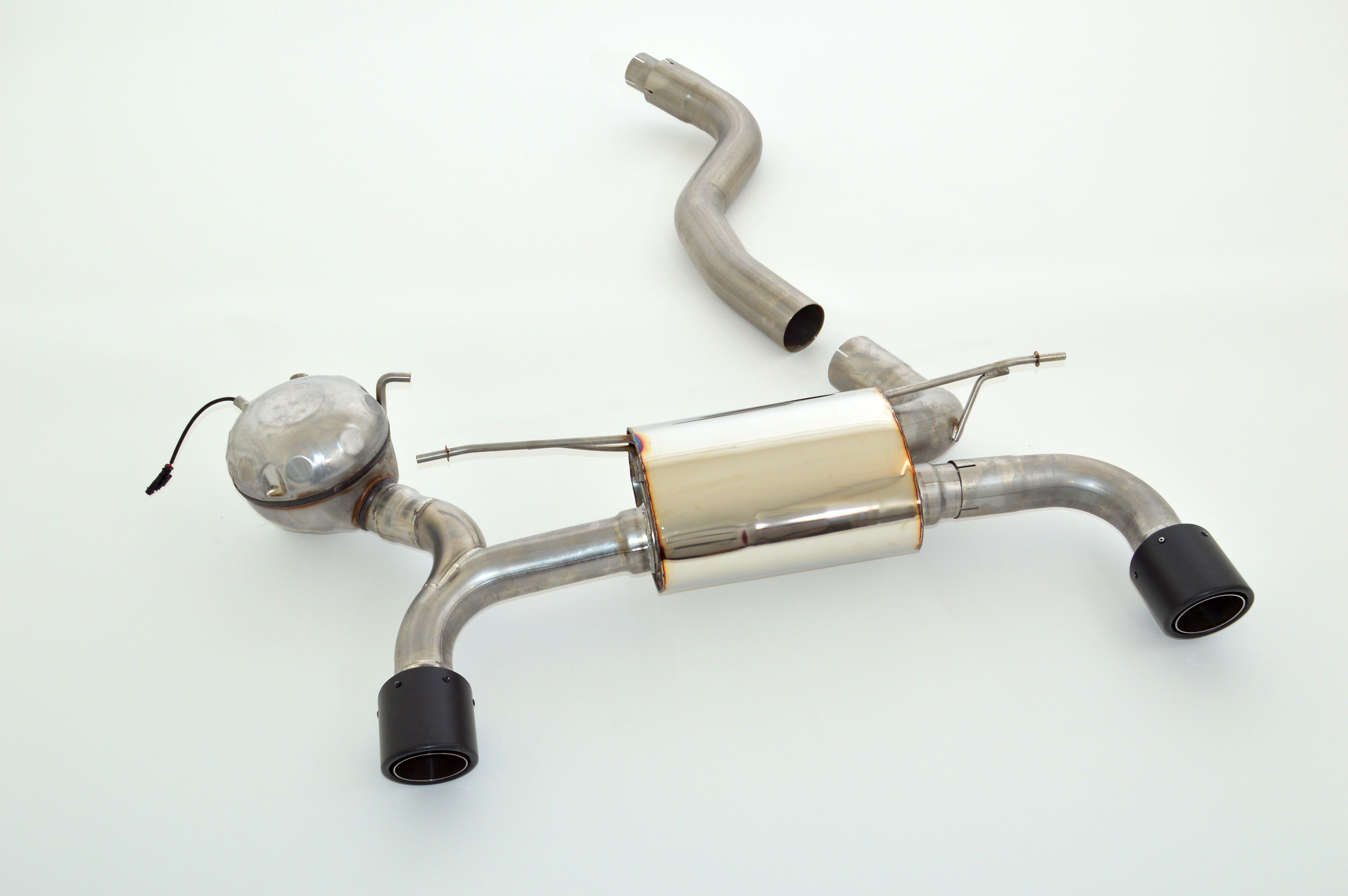 Streetbeast Duplex Sportauspuff 76mm mit Soundgenerator für BMW 3er F30 F31 4er