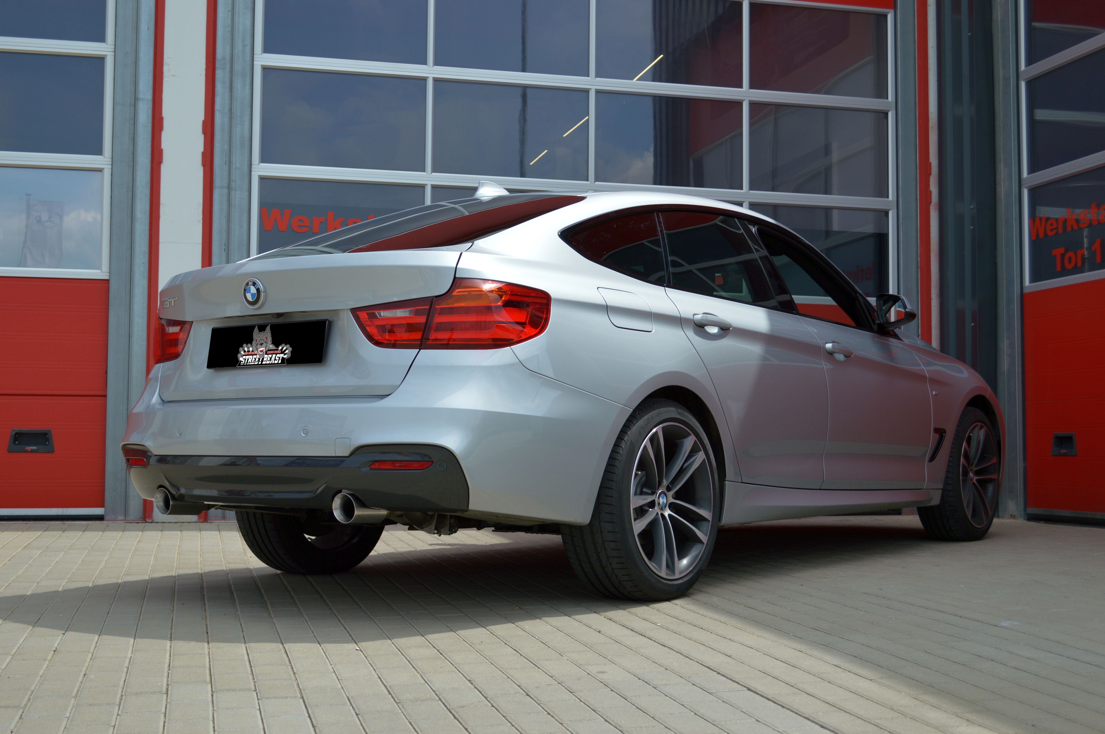 Streetbeast Duplex Sportauspuff 76mm mit Soundgenerator für BMW 3er GT F34 335dx