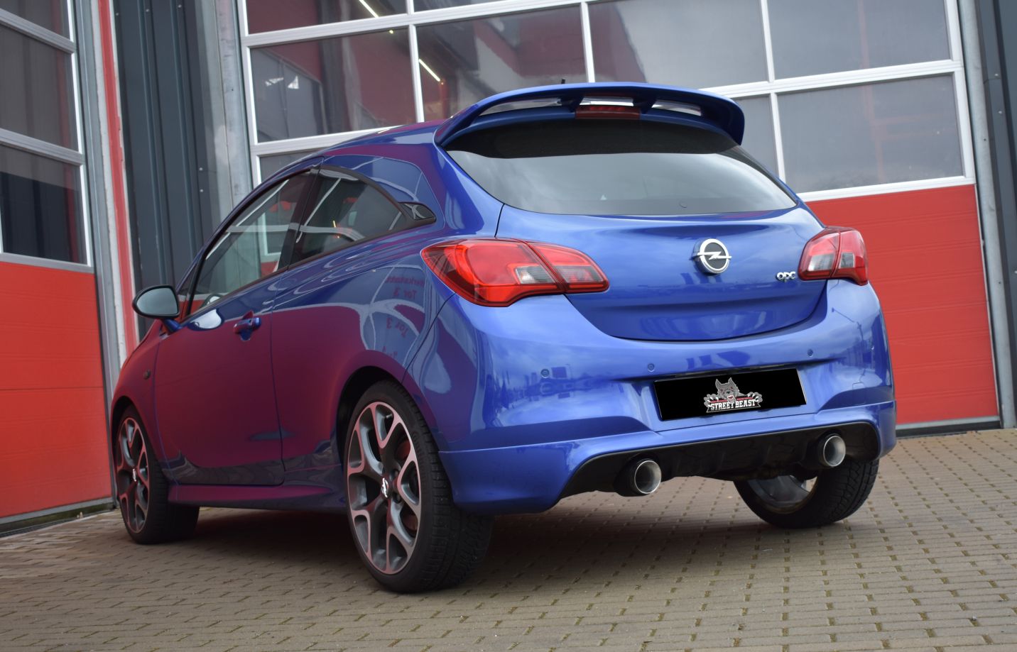 Streetbeast 76mm Duplex Sportauspuff mit Klappensteuerung für Opel Corsa E OPC