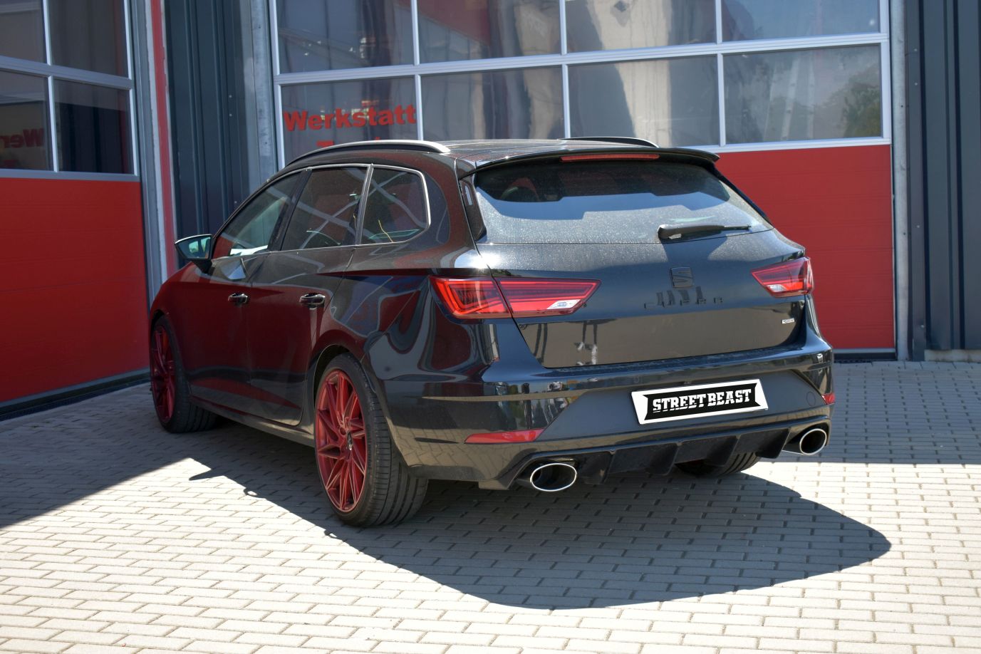 Streetbeast 76mm Duplex Sportauspuff Klappensteuerung für Seat Leon 5F Cupra