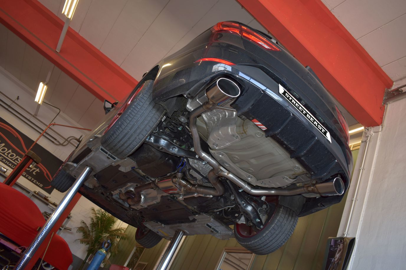 Streetbeast 76mm Duplex Sportauspuff Klappensteuerung für Seat Leon 5F Cupra