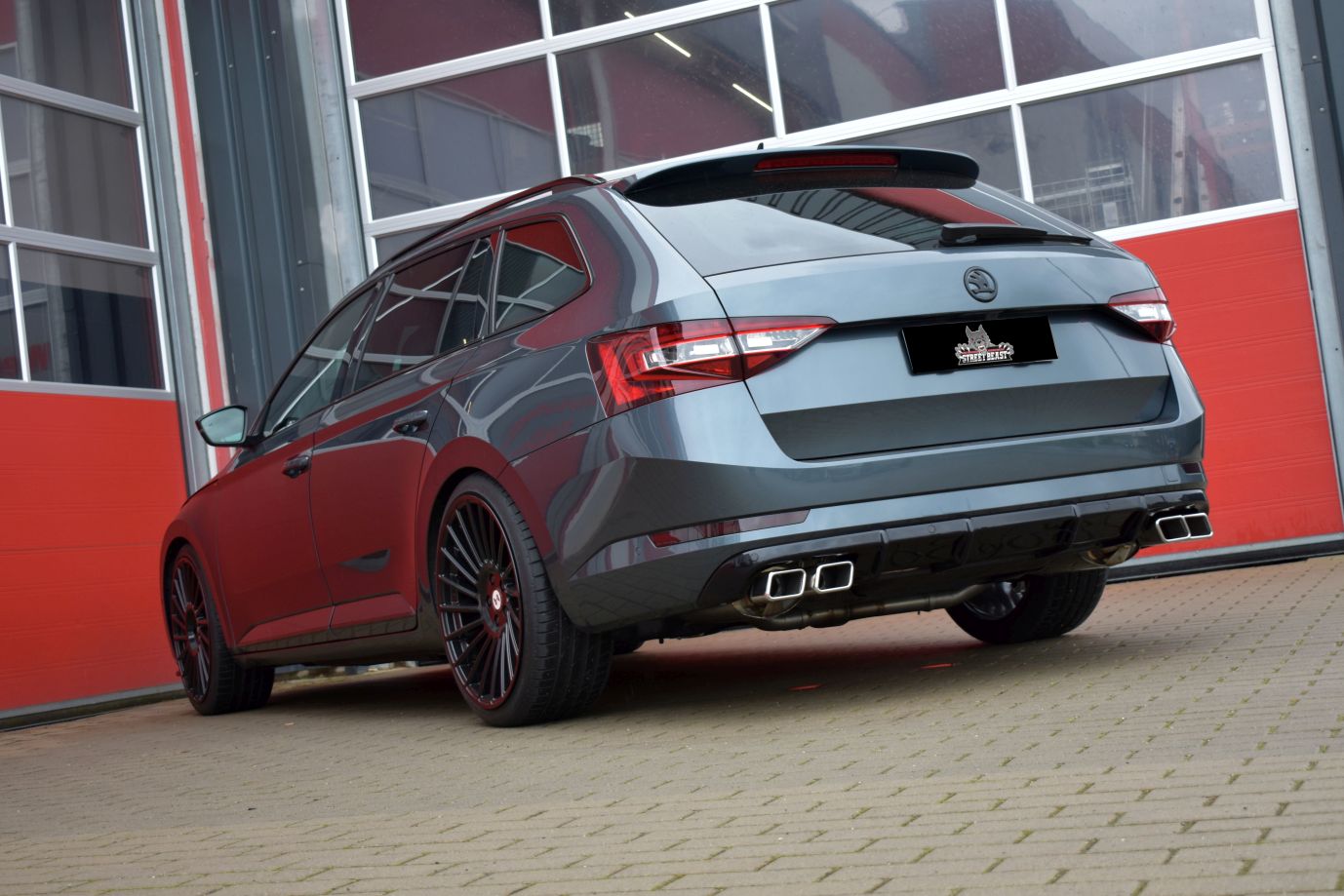 Streetbeast 76mm Duplex Sportauspuff mit Klappensteuerung für Skoda Superb 3V 3T