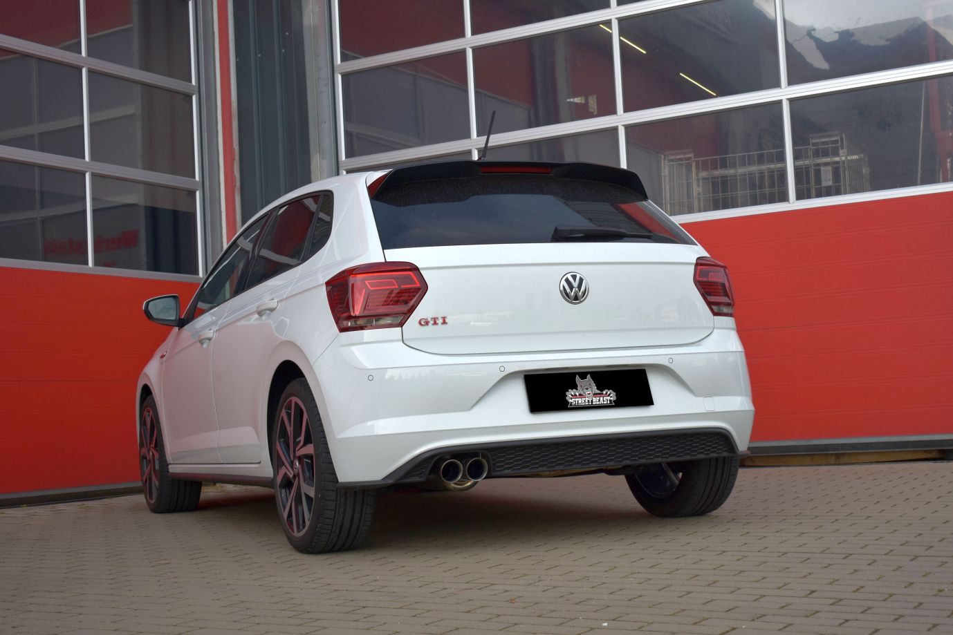 Streetbeast 70mm Sportauspuff Single-Anlage mit Klappensteuerung für VW Polo AW