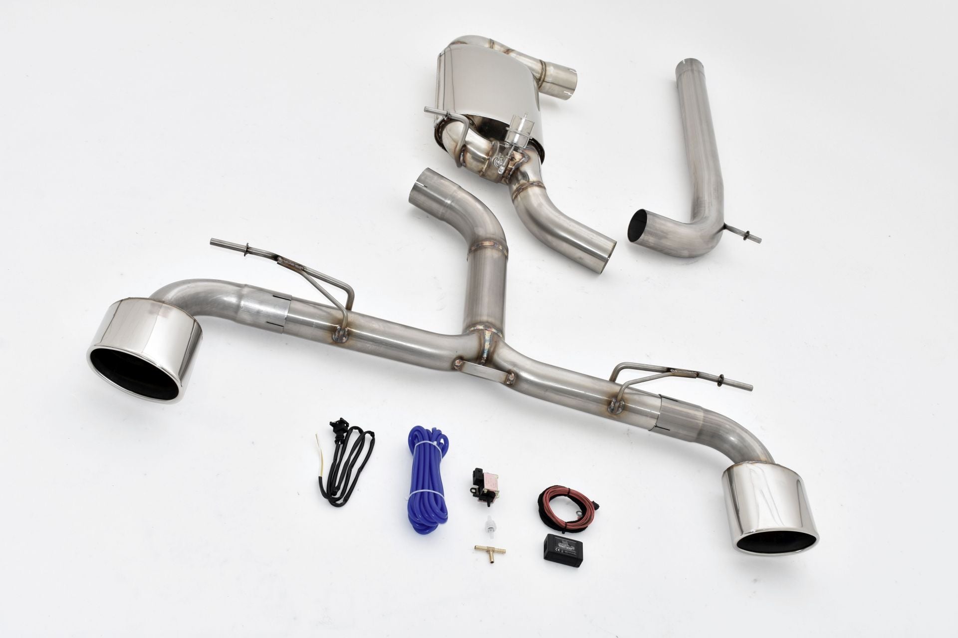 Streetbeast 76mm Duplex Sportauspuff mit Klappensteuerung für Seat Leon 5F Cupra