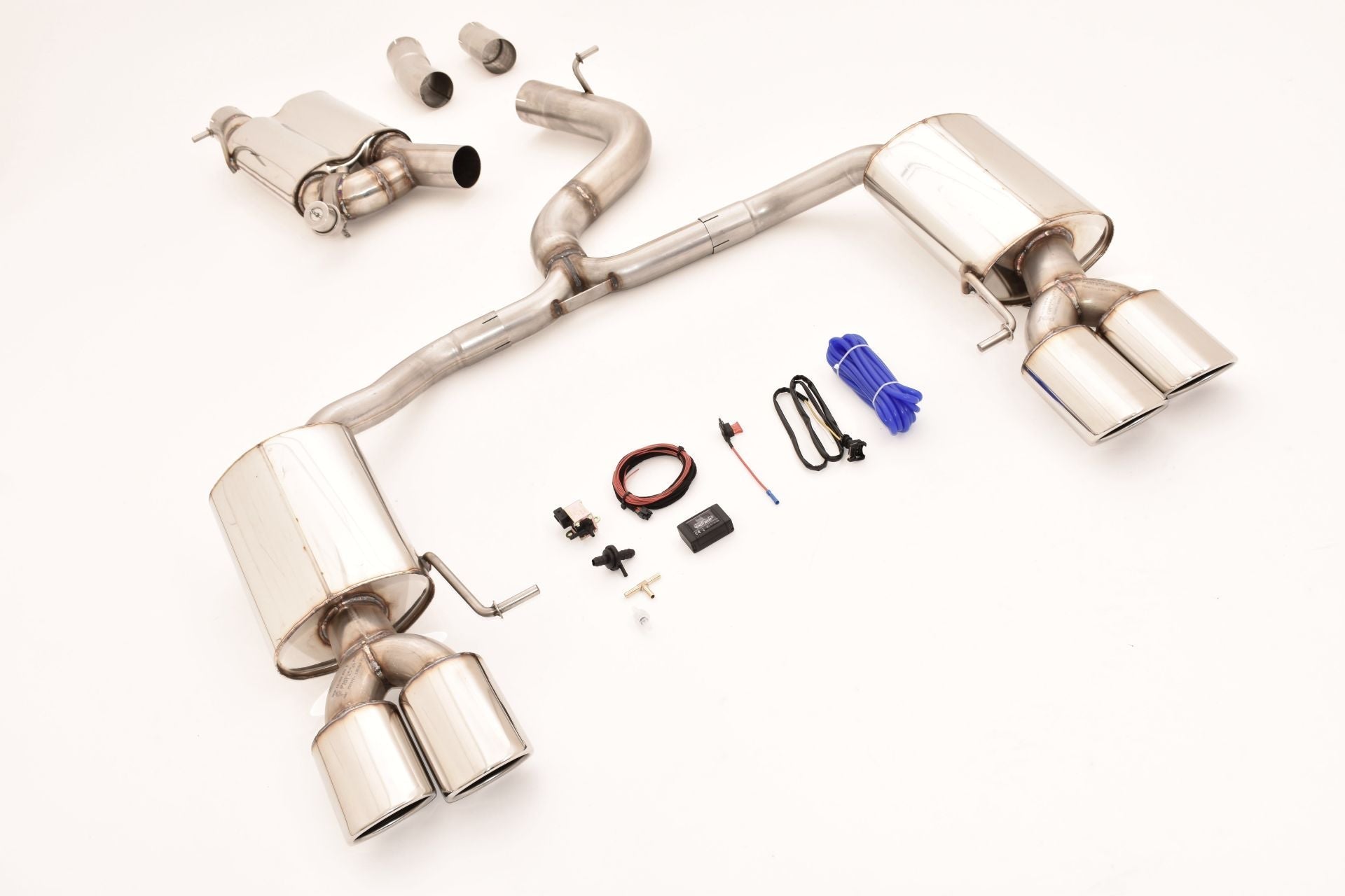 Streetbeast Sportauspuff 76mm Duplex-Anlage Klappensteuerung für VW Golf 7 R