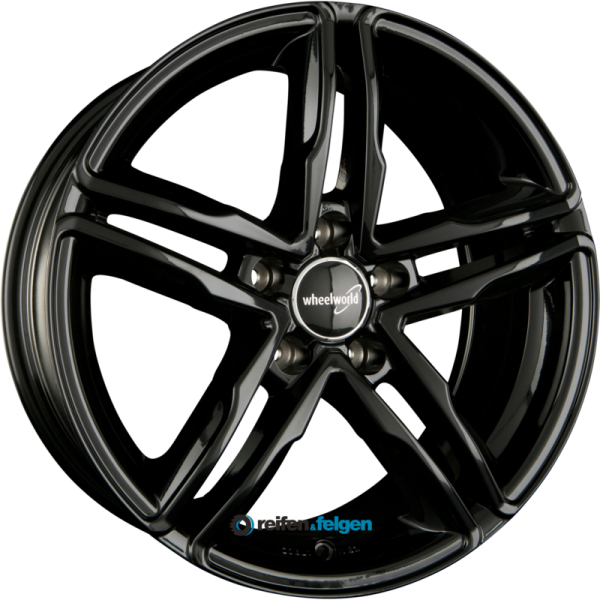 WHEELWORLD WH11 7.5x17 ET45 5x112 NB66.6 Schwarz Glanz Lackiert (SW plus)