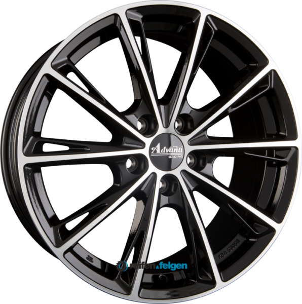 Advanti Racing PREDATOR (ADV16) 7.5x17 ET30 5x112 NB66.6 BLACK - Black Polished