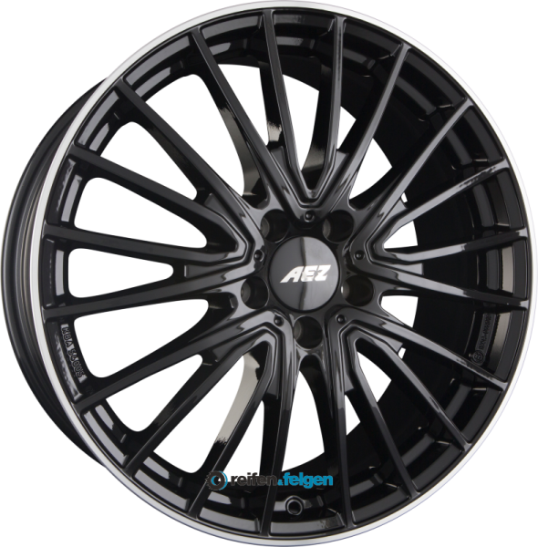 AEZ BERLIN 7.5x18 ET40 5x112 NB66.6 Black Polished Lip