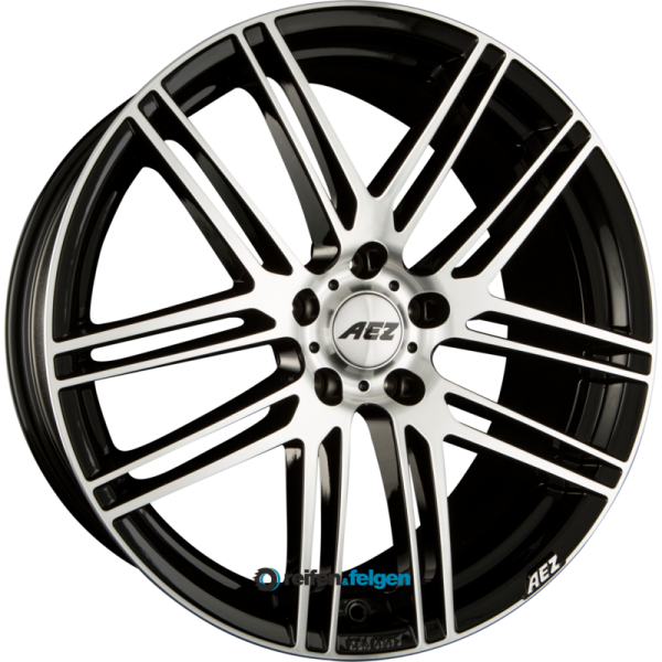 AEZ CLIFF 8x18 ET48 5x112 NB70.1 DARK Black Front Polished