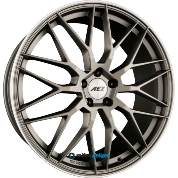 AEZ CREST 8x18 ET40 5x112 NB70.1 DARK - Gunmetal Matt Polished Lip