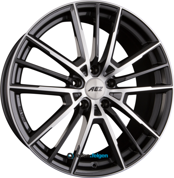 AEZ KAIMAN 7.5x17 ET38 5x112 NB66.6 DARK - Gunmetal Frontpoliert