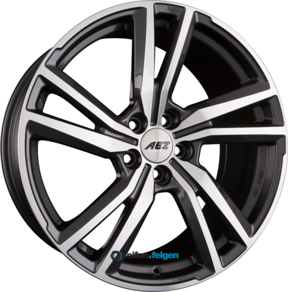 AEZ NORTH 7.5x18 ET48 5x112 NB70.1 DARK - Gunmetal Frontpoliert