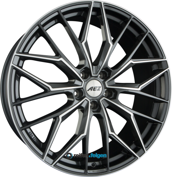 AEZ PORTO 8.5x20 ET42 5x108 NB63.4 DARK - Gunmetal Polished