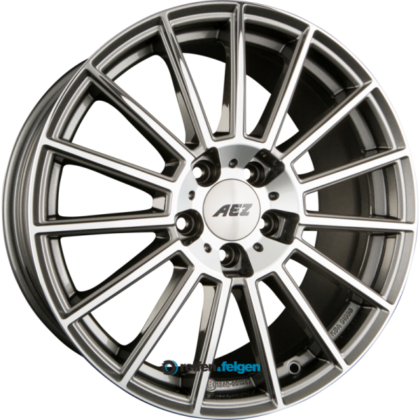 AEZ STEAM 8.5x19 ET40 5x114.3 NB64.1 Gunmetal Polished