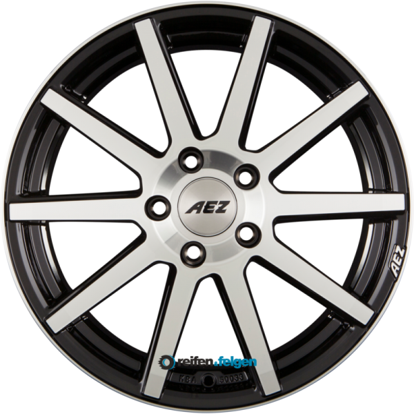 AEZ STRAIGHT 8.5x19 ET33 5x120 NB72.6 Black Polished Front