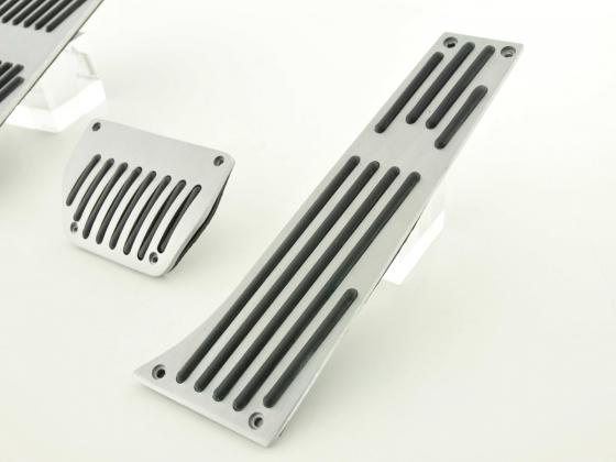 FK Alupedale Pedale Set 3-teilig BMW 3er, 5er, 7er, X3, X5, Z3 Automatikgetriebe Pedalcover Autopedale Streifen-Design