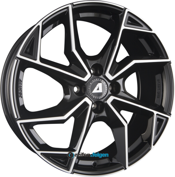 ALUTEC ADX.02 7.5x18 ET32 4x108 NB65.1 Diamant-Schwarz Frontpoliert