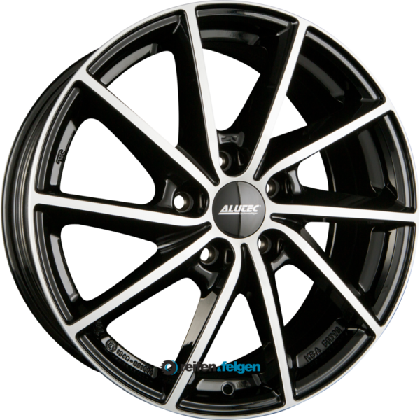 ALUTEC SINGA 6.5x16 ET41 5x105 NB56.6 Diamant-Schwarz Frontpoliert