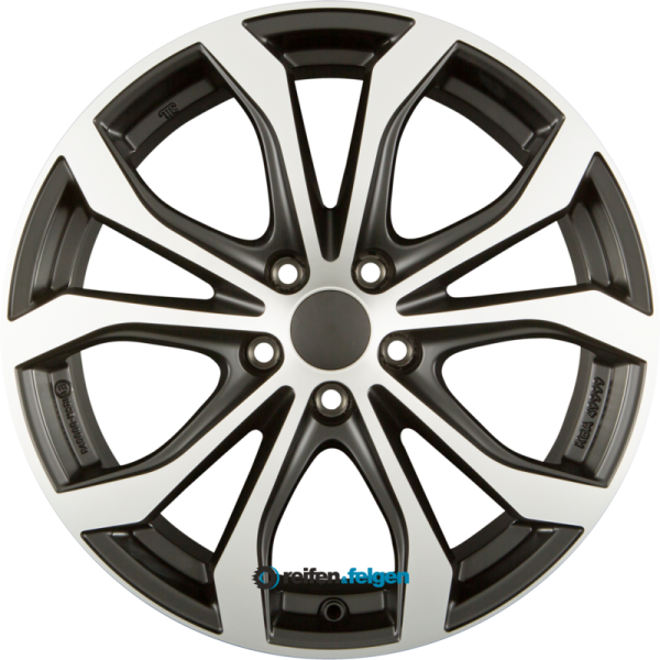 ALUTEC W10X 8.5x19 ET40 5x114.3 NB70.1 Racing-Schwarz Frontpoliert