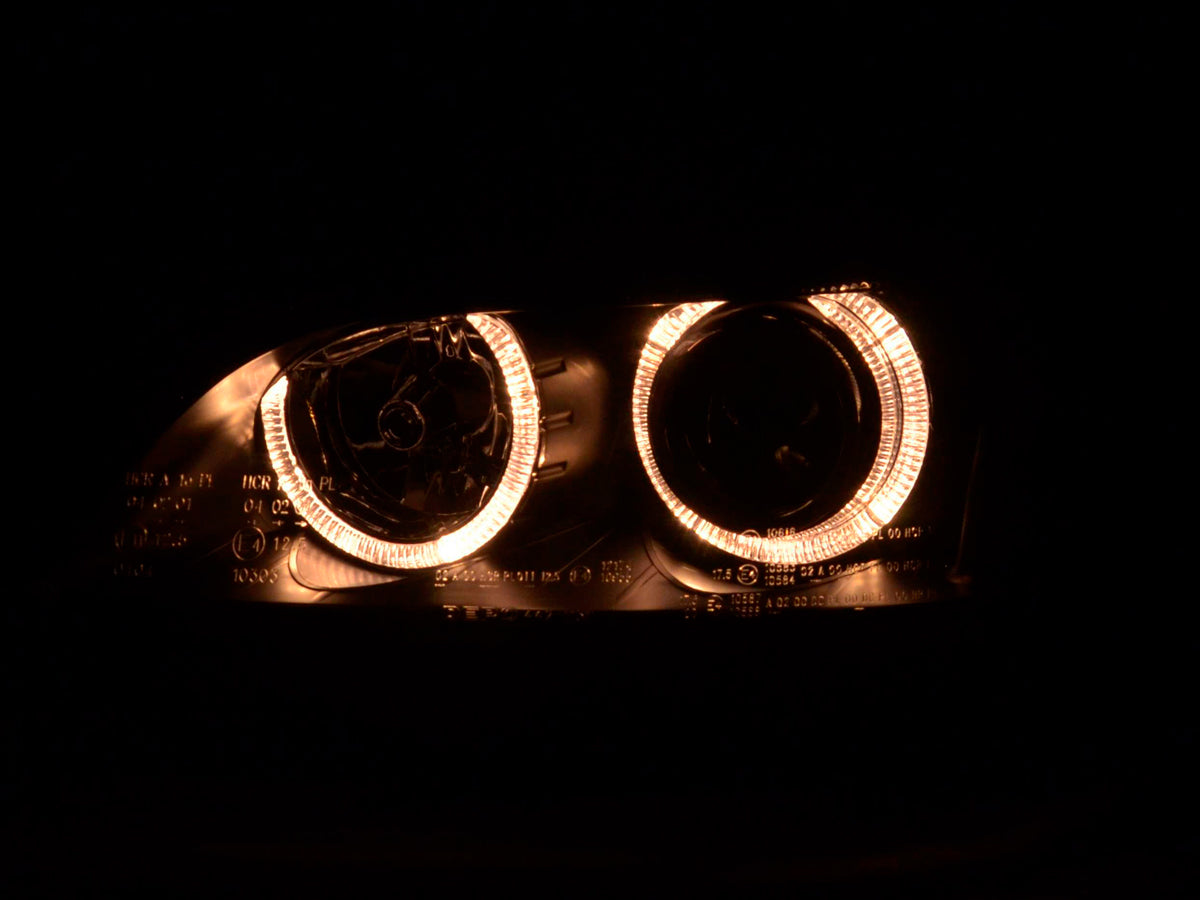 Scheinwerfer Set Angel Eyes Opel Astra G Bj. 98-03 schwarz