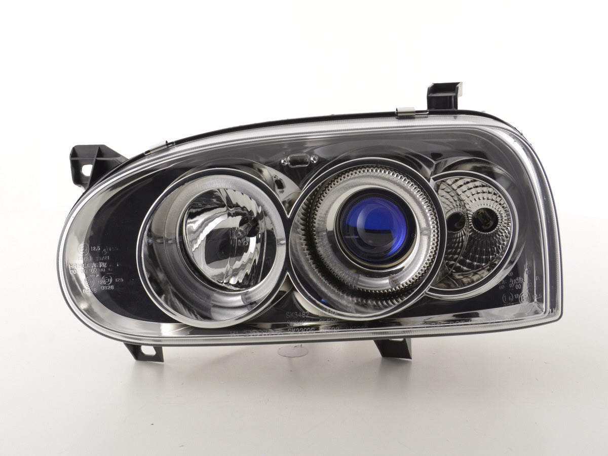 Scheinwerfer Set VW Golf 3 Typ 1HXO 1 EXO Bj. 91-97 chrom