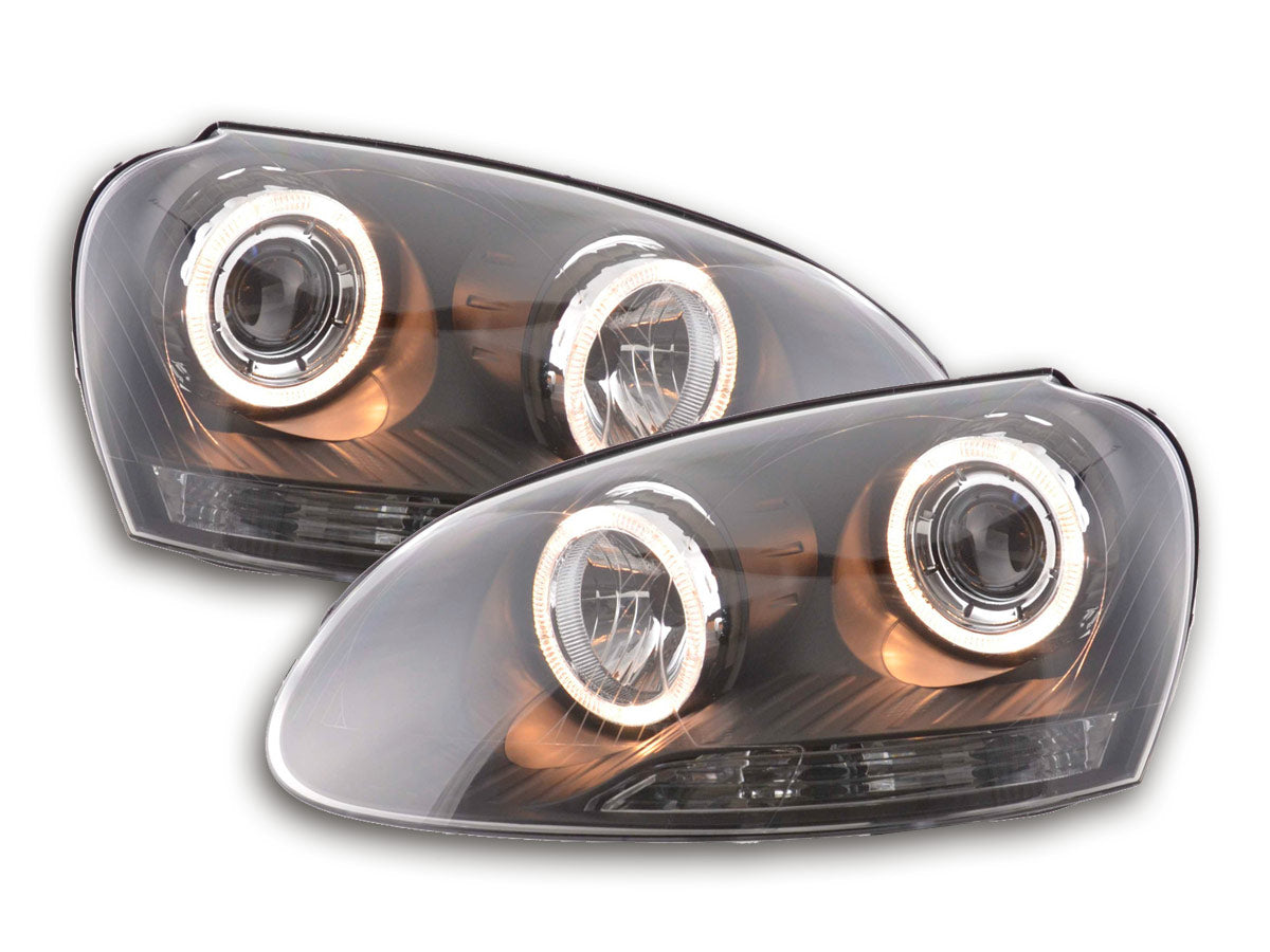 Scheinwerfer Set Angel Eyes VW Golf 5 Typ 1K 03-08 schwarz