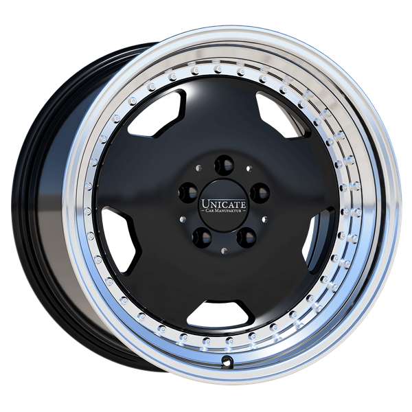 UNICATE WHEELS AERO CLASSIC 10,5x18 5x112 ET17 Highgloss Black Lip Polished