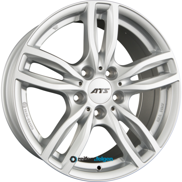 ATS EVOLUTION 7.5x17 ET55 5x108 NB63.4 Polar-Silber