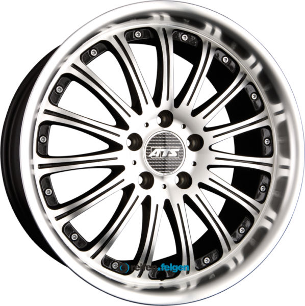 ATS TAURUS FLASH 8.5x18 ET42 5x114.3 NB72.6 Diamant-Schwarz Front & Hornpoliert