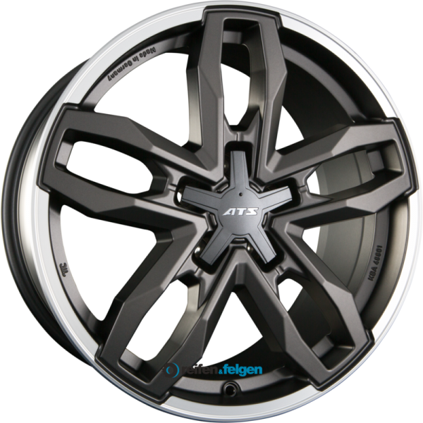 ATS TEMPERAMENT 8.5x18 ET40 6x139.7 NB67.1 Blizzard-Grau Hornpoliert