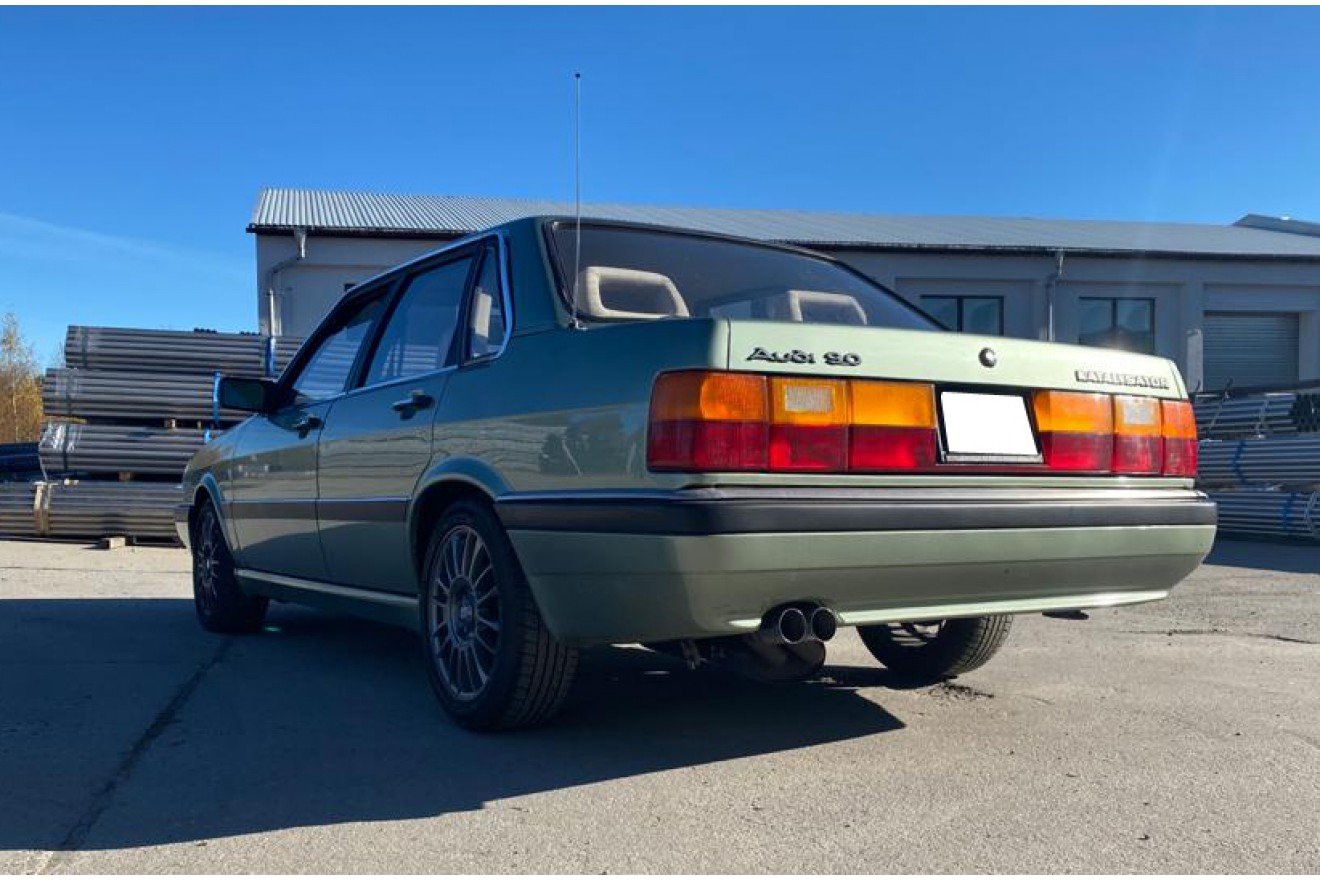 Fox Auspuff Sportauspuff Komplettanlage für Audi 80/90 1,3 1,6 1,8 1,9 2,0 2,1