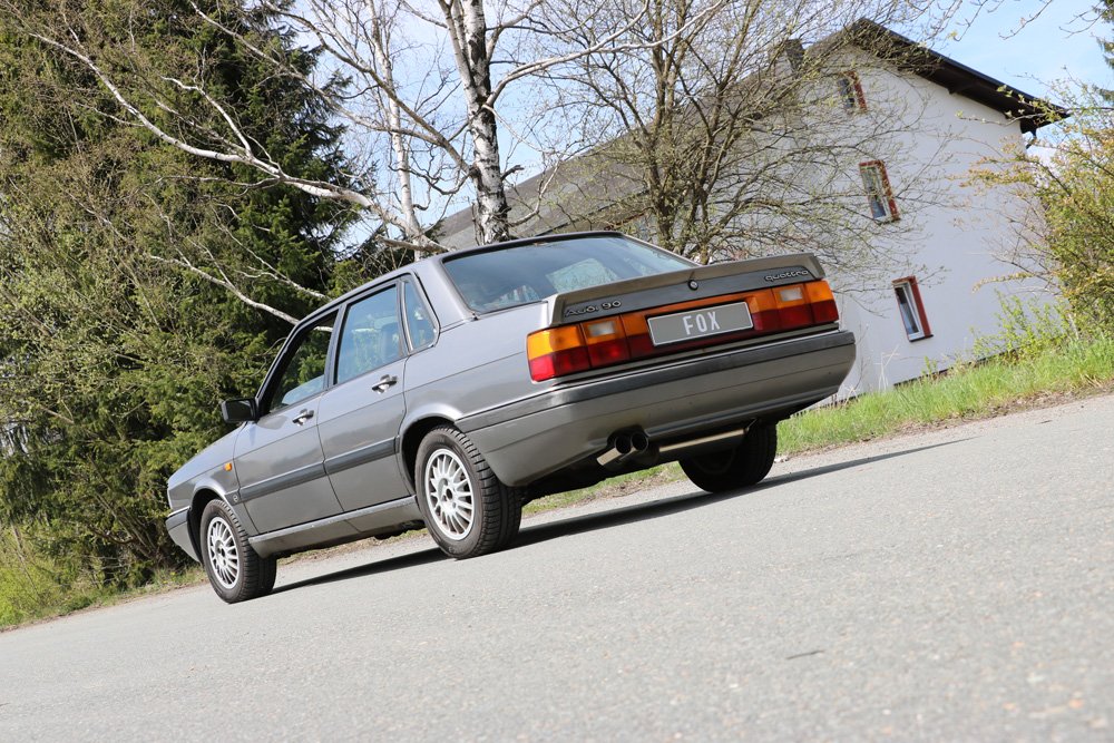 Fox Auspuff Sportauspuff Komplettanlage für Audi 80/90 quattro 81 Facelift 1.8l