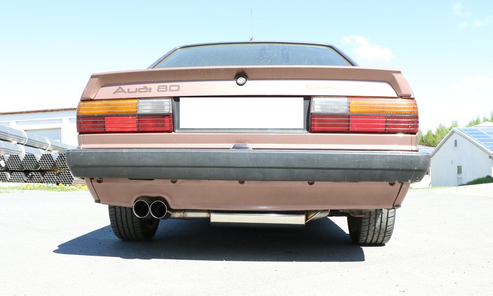 Fox Auspuff Sportauspuff Sportendschalldämpfer für Audi 80/90 quattro 85