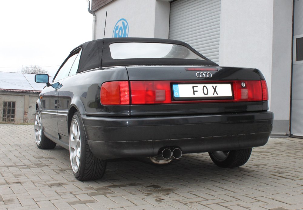 Fox Auspuff Sportauspuff Endschalldämpfer für Audi 80 B4 Cabrio 1.8l 92kW 2.3l