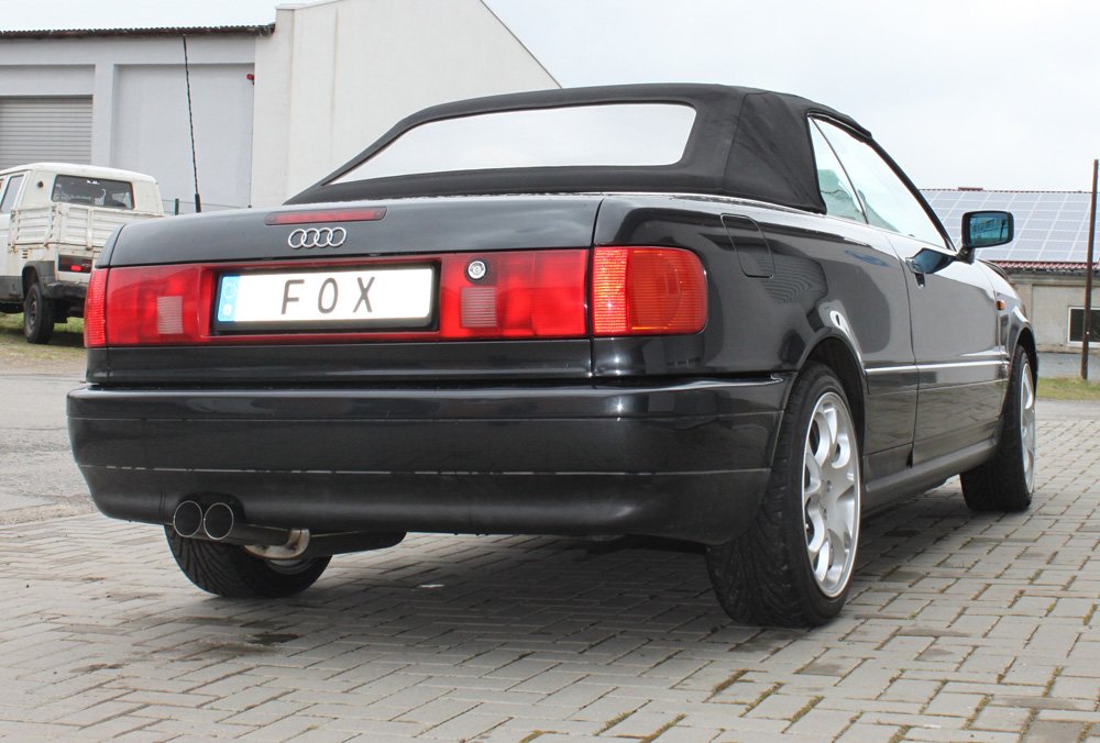 Fox Auspuff Sportauspuff Endschalldämpfer für Audi 80 B4 Cabrio 1.8l 92kW 2.3l