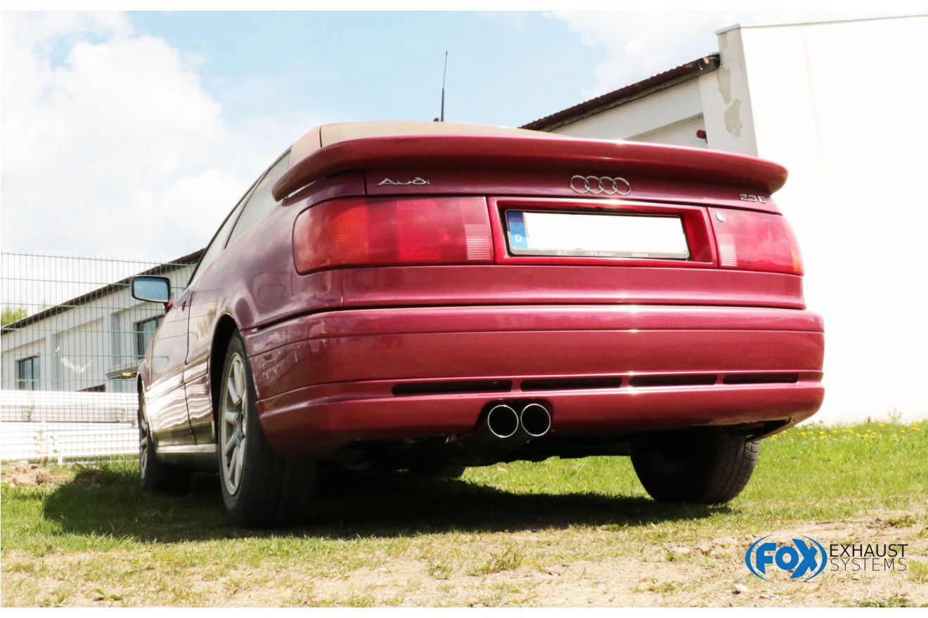 Fox Auspuff Sportauspuff Endschalldämpfer für Audi 80/90 89, B3 Limo