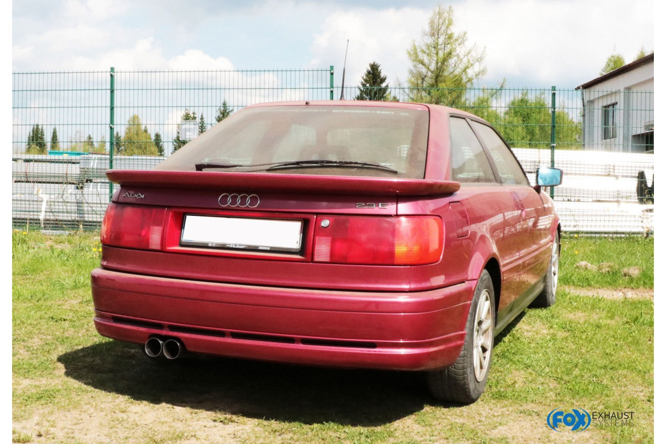 Fox Auspuff Sportauspuff Endschalldämpfer für Audi 80/90 89, B3 Limo