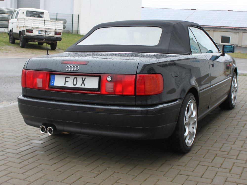 Fox Auspuff Sportauspuff Endschalldämpfer für Audi 80 B4 Cabrio 1,8l 92kW 2,8l