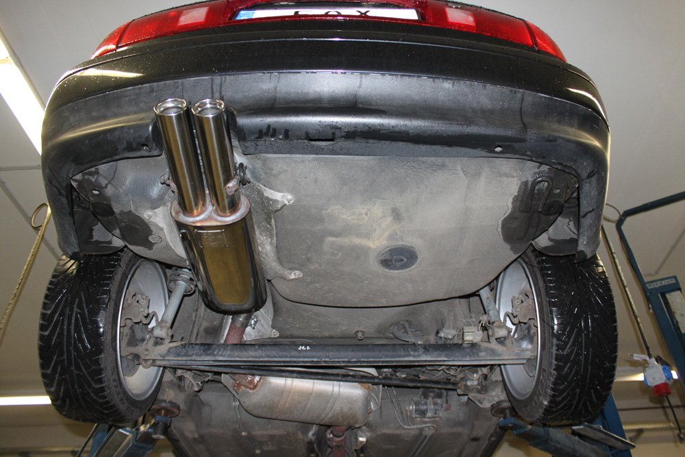 Fox Auspuff Sportauspuff Endschalldämpfer für Audi 80 B4 Cabrio 1,8l 92kW 2,8l