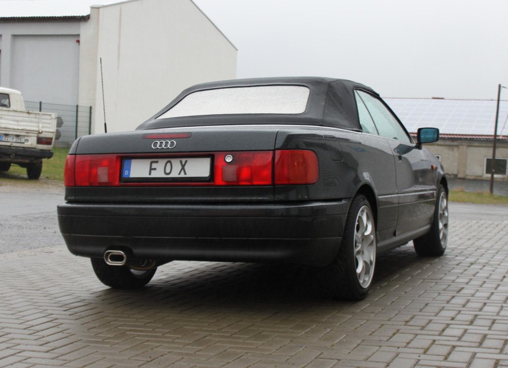 Fox Auspuff Sportauspuff Endschalldämpfer für Audi 80 B4 Cabrio 1.8l 92kW