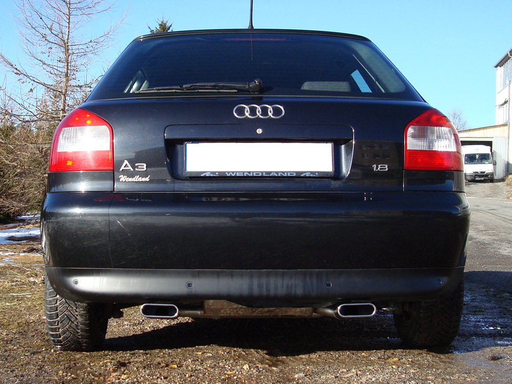 Fox Duplex Auspuff Sportauspuff Sportendschalldämpfer für Audi A3 Typ 8L quattro