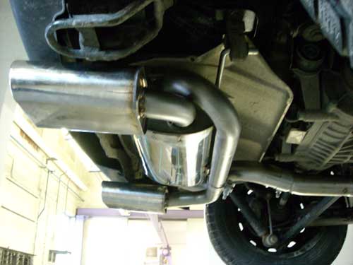 Fox Duplex Auspuff Sportauspuff Sportendschalldämpfer für Audi A3 Typ 8L quattro