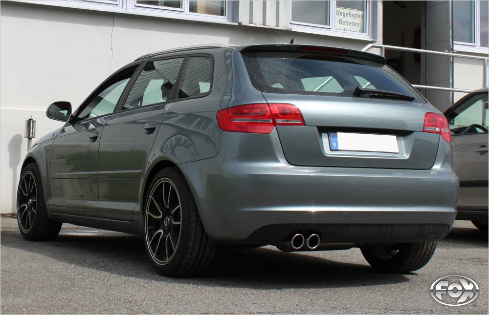 Fox Auspuff Komplettanlage Sportauspuff für Audi A3 8P quattro Sportback 3.2l V6