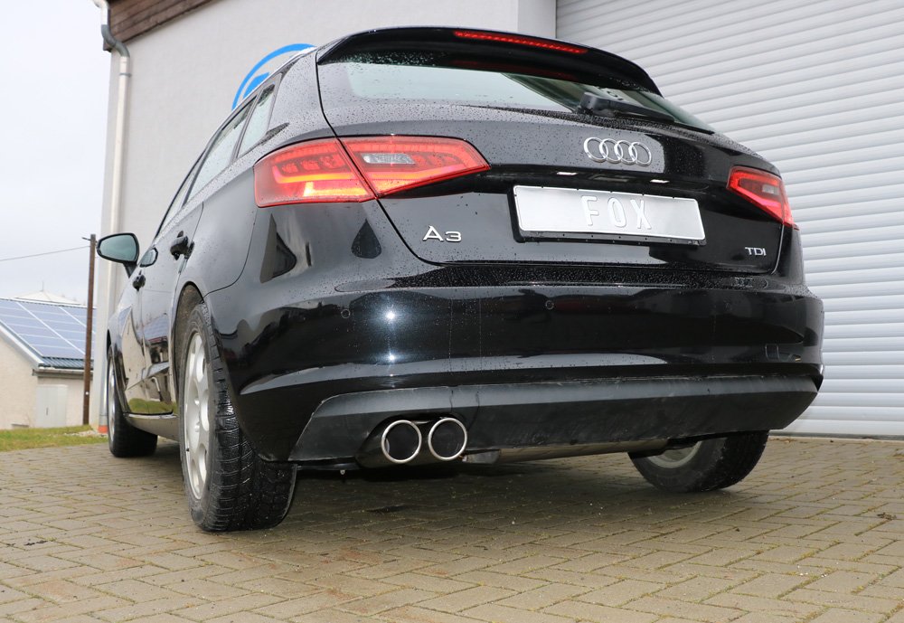 Fox Auspuff Sportauspuff Sportendschalldämpfer für Audi A3 8V Sportback 1.4 TFSI