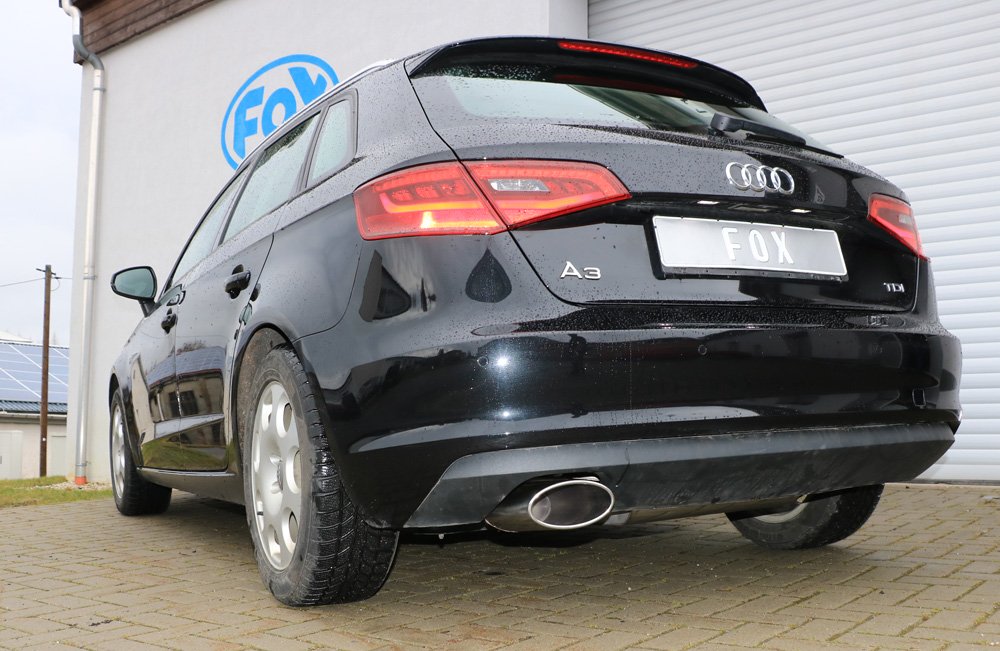 Fox Auspuff Sportauspuff Sportendschalldämpfer für Audi A3 8V Sportback 1.4 TFSI