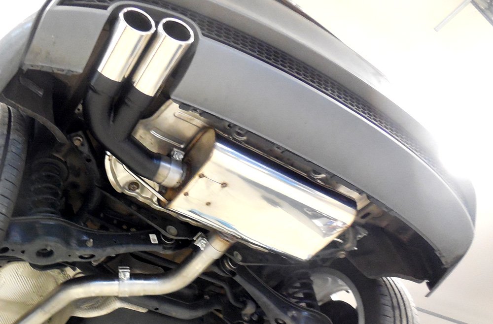 Fox Auspuff Sportauspuff Sportendschalldämpfer für Audi A3 8V 3-türer S-Line 1.4