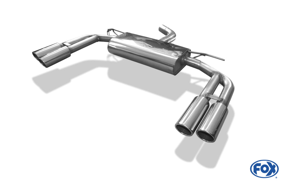 Fox Duplex Sportauspuff Endschalldämpfer für Audi A3 8V Limo S-Line 1.2 1.4 1.6