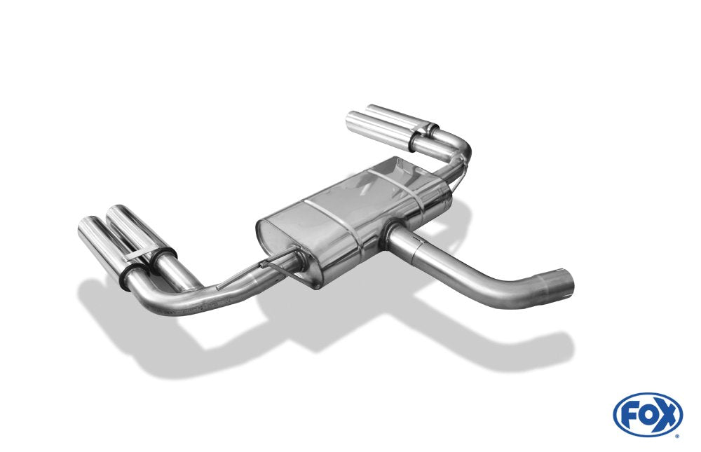 Fox Duplex Sportauspuff Endschalldämpfer für Audi A3 8V Limo S-Line 1.2 1.4 1.6