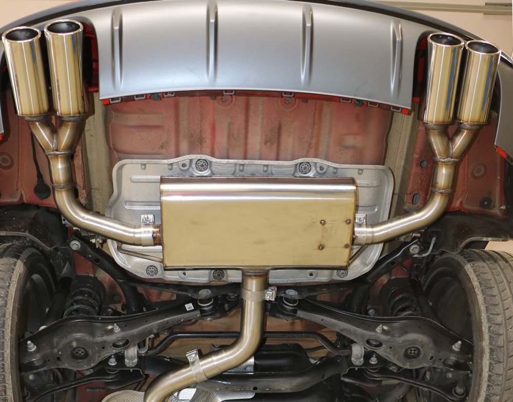 Fox Duplex Sportauspuff Endschalldämpfer für Audi A3 8V Limo S-Line 1.2 1.4 1.6