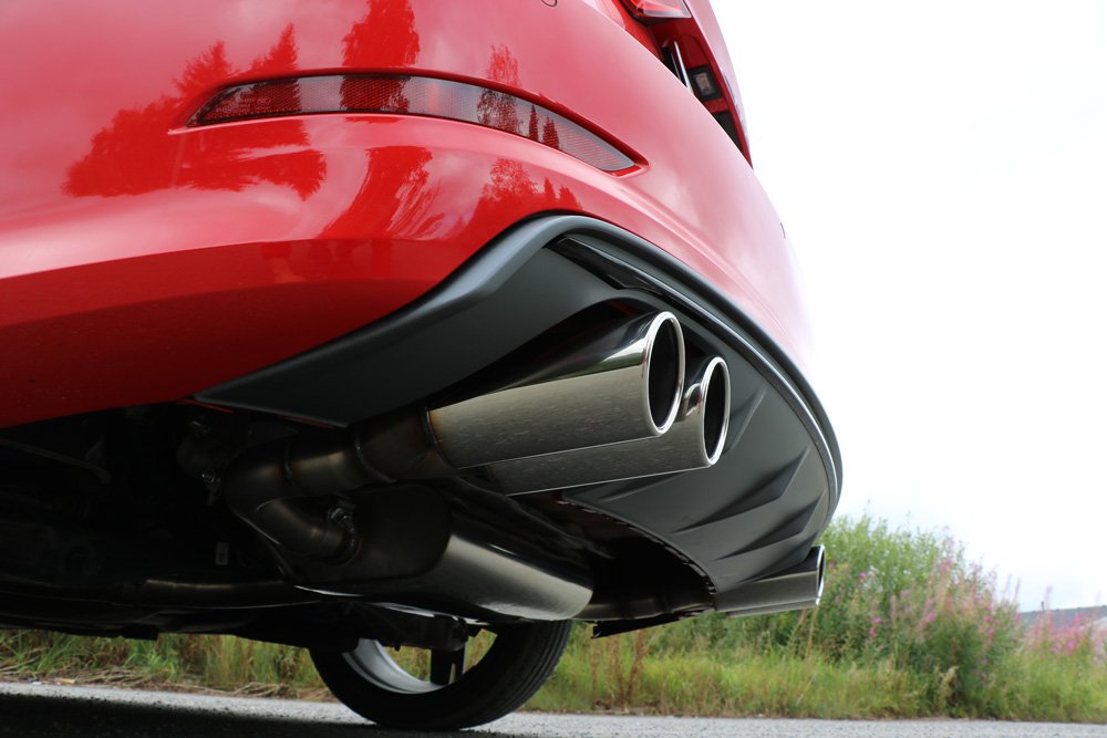 Fox Duplex Sportauspuff Endschalldämpfer für Audi A3 8V Limo S-Line 1.8l 132kW